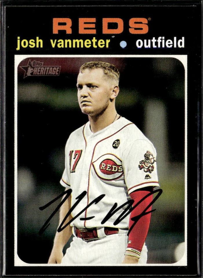 2020 Topps Heritage Josh VanMeter Cincinnati Reds #105  3 Card Lot - Image 1 of 2