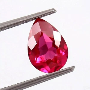 AAA 10,12 ct natürlicher makelloser blutroter Mosambik Rubin lose Birne Edelsteinschliff - Bild 1 von 4