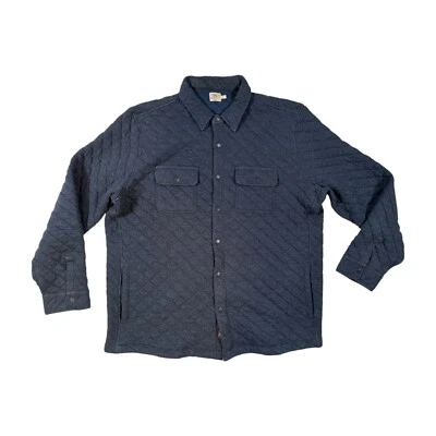 Faherty Epic Quilted Fleece CPO - Navy Melange - Shirt Jacket Jacket Men's XXL - Image 1 of 4