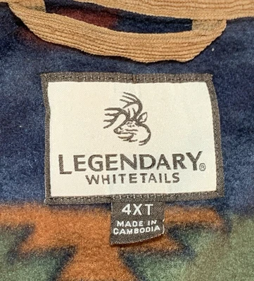 4XTALL легендарный Whitetails рубашка мужская Aztec тяжелый флис South Western - Изображение 1 из 4