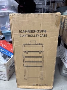 Rolling Makeup Cosmetology, Hair Stylist, Cart W/ Wheels 4 in 1 Large PINK NEW - Picture 1 of 2