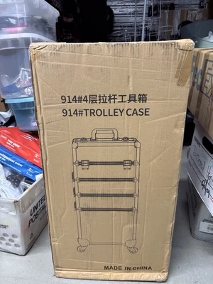 Maquillaje con ruedas cosmetología, estilista, carro con ruedas 4 en 1 grande ROSA NUEVO Foto 1 de 2