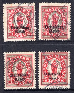 1920 BAVARIA BAYERN (Germany) 1 Mark "Deutsches Reich" Overprint LOT C - Picture 1 of 1