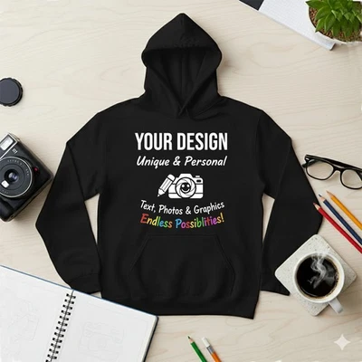 Personalised Women Hoodie Customised Any Text Photo Stag Do Hen Party Jumper - Image 1 of 4