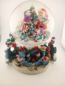 Sehr alte Vintage handbemalte singende Schneekugel mit beweglichem Ring - Bild 1 von 12