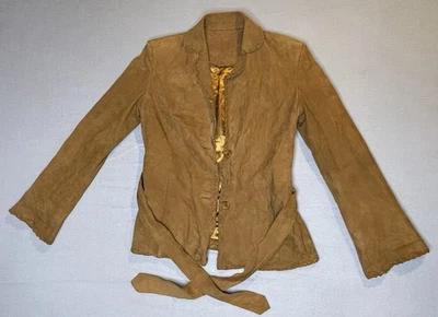 Chaqueta de Cuero Mitica San Lorenzo Florencia Med 46 Botones Gamuza Foto 1 de 4