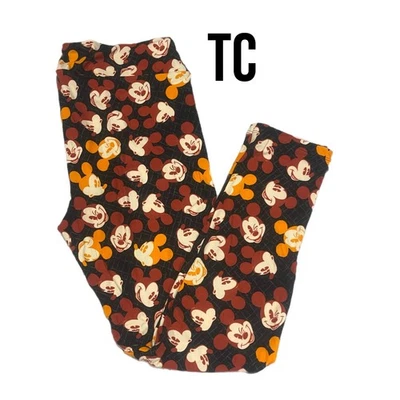 LuLaRoe Disney Mickey Mouse TC Leggings Altos y Curvilíneos Nuevos con Etiquetas Fondo Negro NUEVO Foto 1 de 2