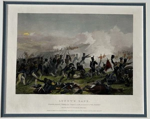 Original 1853 Lundy’s Lane Druck, Schlacht von 1812, mattiert, rahmenfertig, Chappel Paint - Bild 1 von 5