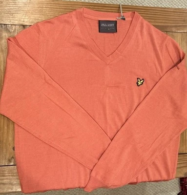 Hermoso Suéter Lyle & Scott Lanerossi Mulesing Lana Libre XL Melocotón Foto 1 de 4