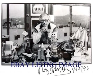 RAY BRADBURY SIGNED AUTOGRAPH 8x10 RP PHOTO WITH ALL HIS PROPS - Picture 1 of 1