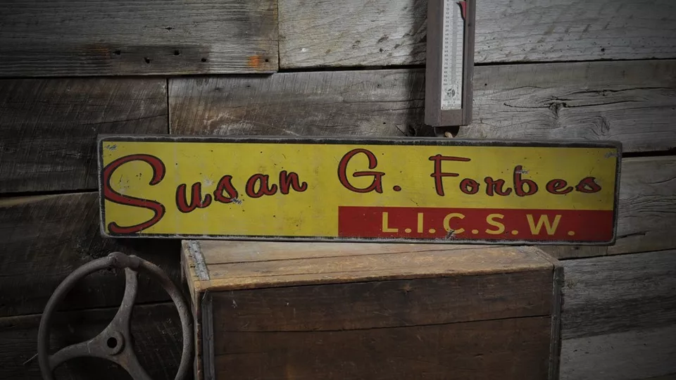 Custom Name or Business Sign - Rustic Hand Made Vintage Wooden Sign - Image 1 of 1