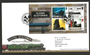 GB, 2022 THE FLYING SCOTSMAN MINI SHEET ON FIRST DAY COVER, - Picture 1 of 1