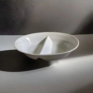 Cordon Bleu Divided Bowl White 10.5” W 2.5” T Sharp Looking - Picture 1 of 12
