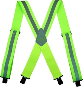 MELOTOUGH Safety Reflective Suspenders Work Suspenders Heavy duty High Hi Viz - Picture 1 of 5