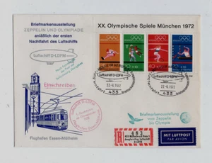 SONDER-R-ZETTEL MÜHLHEIM BRIEF 1972 Zeppelin Luftschiff D-LDFM Jungfernfahrt - Bild 1 von 3