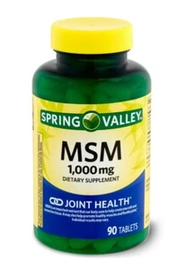 Spring Valley MSM Tablets- 1000 mg- 90 Ct - Picture 1 of 6