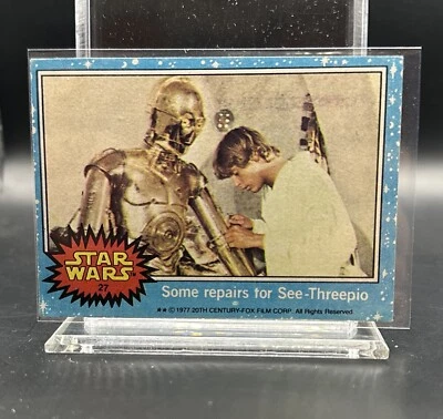 1977 Star Wars Some repairs for See-Threepio # 27 Luke Skywalker C-3PO Jedi Solo - Image 1 of 2