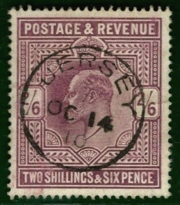 GB KEVII Stamp SG.262 2s6d Dull Purple Superb JERSEY CDS VFU Cat £180+50% RED102 - Image 1 of 4