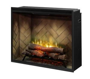 Dimplex Revillusion 36" Portrait Built-in Firebox 4435/6739/8786 BTU Herringbone - Picture 1 of 5