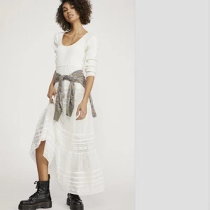 Free People NWT Earth Angel Ivory Maxi Dress XSmall XS New OB1026318 - Picture 1 of 8