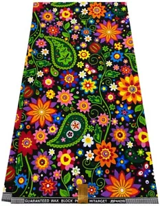 Elegant & Stunning African Ankara Wax Print,100% Cotton, Sell by 6 Yards - Picture 1 of 3