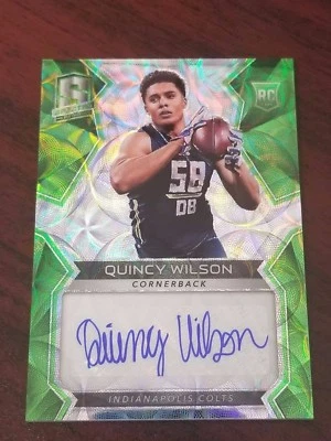 2017 Spectra Neon Green #175 Quincy Wilson Florida Colts #'d 28/50 - Image 1 of 2