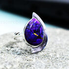 Purple Copper Turquoise 925 Sterling Silver Ring Mother's Day Jewelry AS-14