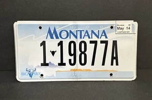 2001 Montana 1 -19877A License Plate — w/Sticker, “BIG SKY” Specialty Plate - Picture 1 of 21