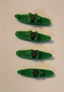 4 Green Boats For Bermuda Triangle Game Sinister Mystery Swallows Ships 1975 - Picture 1 of 2