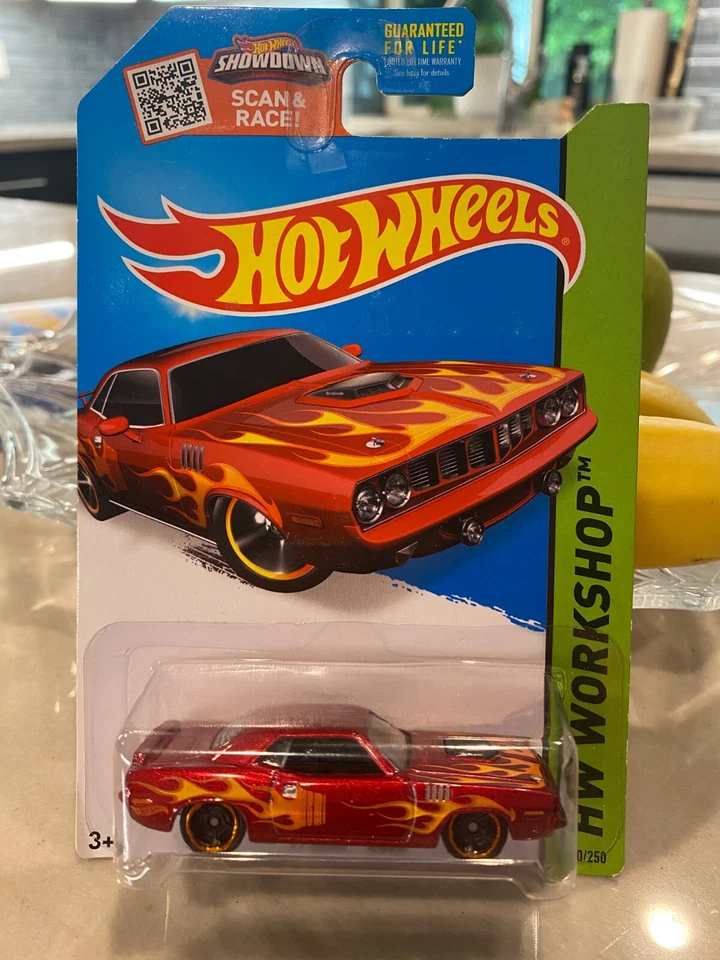 Hot Wheels #210 Workshop-Heat Fleet '71 2015 Hemi Cuda Drk Granate con negro MC5 Sp Foto 1 de 1