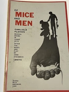 Of Mice And Men Carlisle Floyd's Musical Drama In Three Acts Libretto 1971 - Imagen 1 de 5