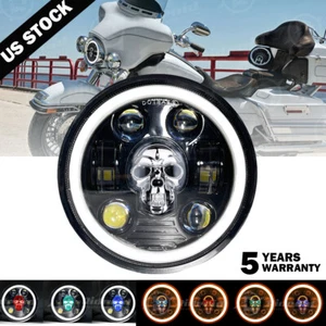 Faro LED calavera de 5,75 pulgadas para Honda Shadow VT 600 700 750 1100 VTX 1300 1800 - Imagen 1 de 12