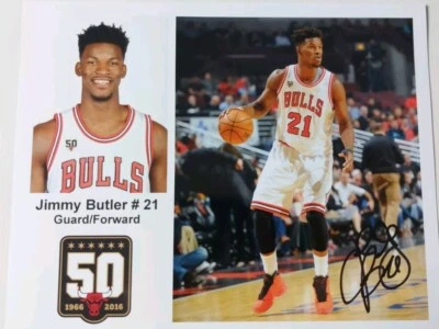 Jimmy Butler signed autographed Signed Chicago Bulls 8X10 photo 50th Anniversary - Image 1 of 4