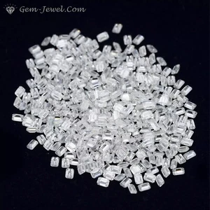 4 X 2 MM 0,10 quilates Esmeralda Blanca Completa Corte Moissanita Suelta para Anillo - Imagen 1 de 10