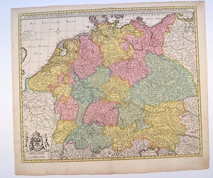 Visscher 1670 Simperium Romano-Germanicum Original Kupferkarte Deutschland  - Picture 1 of 9