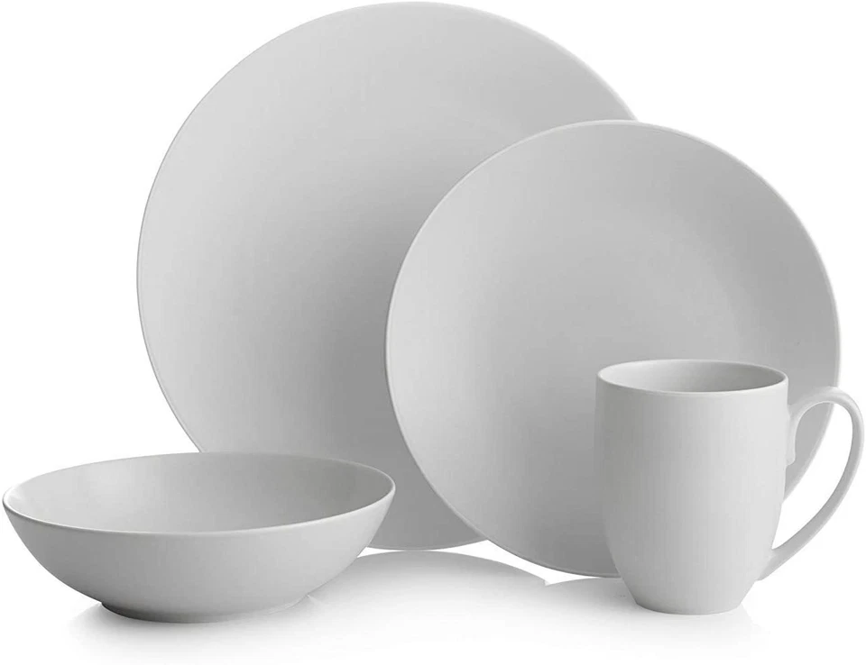 Juego de vajilla de 4 piezas nambe POP | Ajuste de lugar para 1 - Blanco tiza Foto 1 de 4