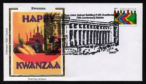USA, SCOTT # 4220, RARE PICTORIAL COLORANO SILK FDC COVER 2007 KWANZAA FESTIVAL - Picture 1 of 1