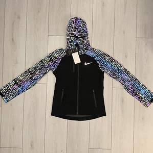 RARE! Women’s Nike Black Rainbow Reflective Shield Jacket - Picture 1 of 5