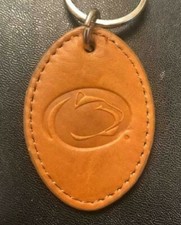 Penn State Nittany Lions NCAA Embossed Leather Key Fob Keychain