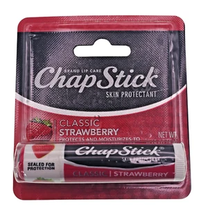 ChapStick Classic Strawberry Flavor Skin Protectant Lip Balm 0.15 oz Moisturize - Picture 1 of 7