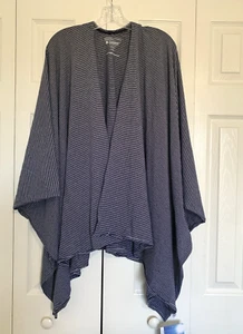 Coolibar Sun Wrap Damen L/XL blau weiß Streifen Railay Alltag Strand UPF 50 neu mit Etikett - Bild 1 von 13