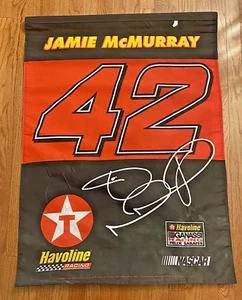 TEXACO FLAG / NASCAR #42 / JAMIE McMURRAY / TWO SIDED VINYL / 42" X 29" - Picture 1 of 2