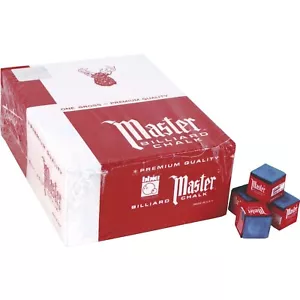 Master Blue Cue Chalk – Gross Box 144 Blocks - Picture 1 of 1