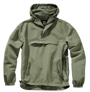 Brandit Windbreaker Anorak Sommer Hoodie Regenjacke Outdoor Wandern oliv - Bild 1 von 6