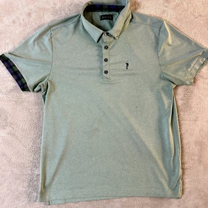 William Murray the Murray Classic Men's Golf Polo Shirt Heather Olive - Size L - Picture 1 of 13