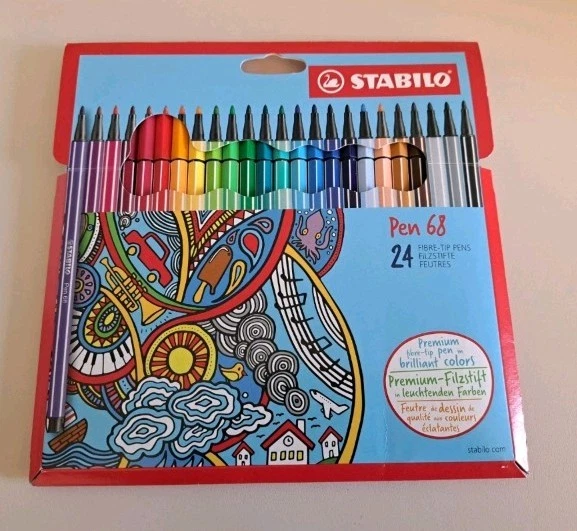 Stabilo / STABILO Pen 68 Premium Filzstift Filzstifte 24Stück Kartonetui NEU - Bild 1 von 1