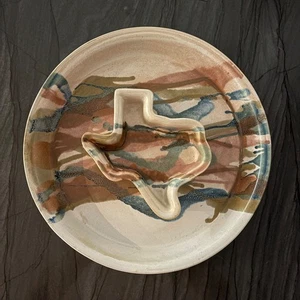 Wisnewski Studio ceramica vintage Texas chips & dip piatto da portata RARO fatto a mano - Foto 1 di 9