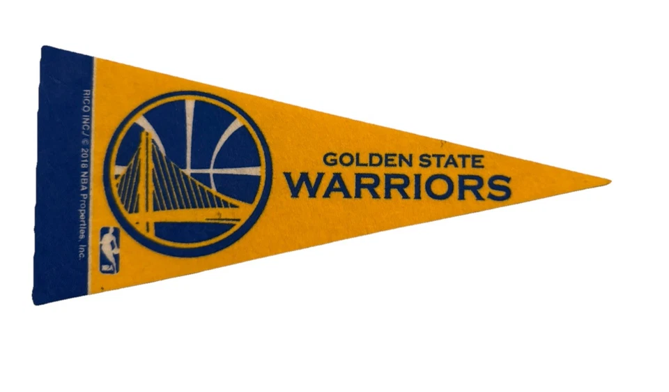 Golden State Warriors Mini Pennant 4”x9" Wall Felt Flag NBA Basketball USED - Image 1 of 1
