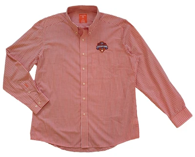 New Antigua Clemson Shirt Tigers National Champs 2018 Orange Check NWOT Men XL - Image 1 of 4