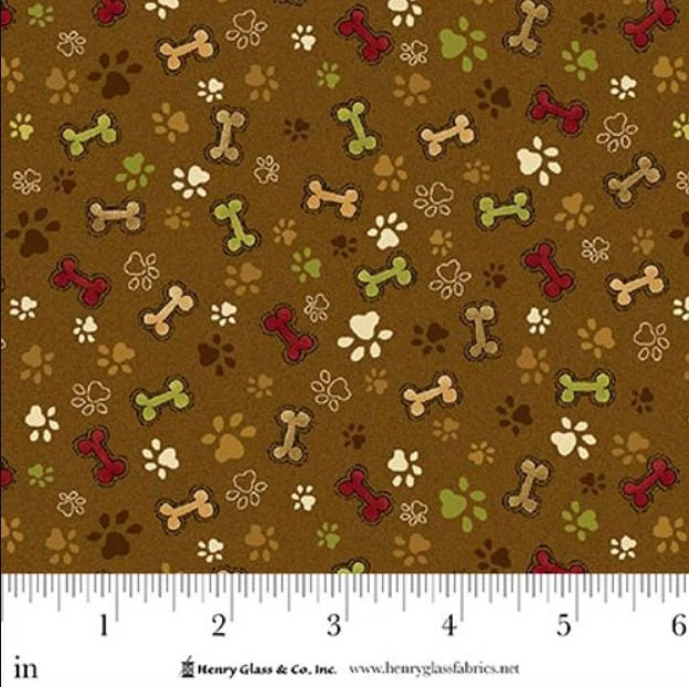 Estampado de tela estampado Cotton Home is Where the Dog is Bone Paw por yarda D764.91 Foto 1 de 1